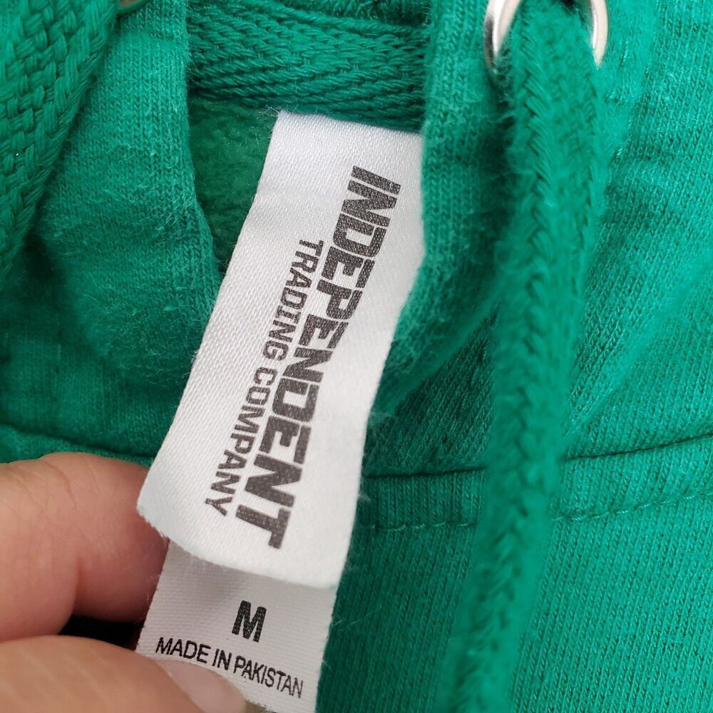 Brazilian Jiu Jitsu Hoodie Power Of Leverage Size M Green Fleece Lined Pockets - Picture 7 of 14